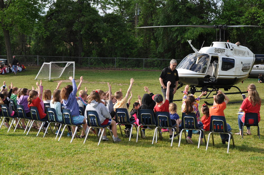 Deputy/Pilot Benny Magness talked about what to do if you are lost and the importance of the Helicopter in law enforcement.
