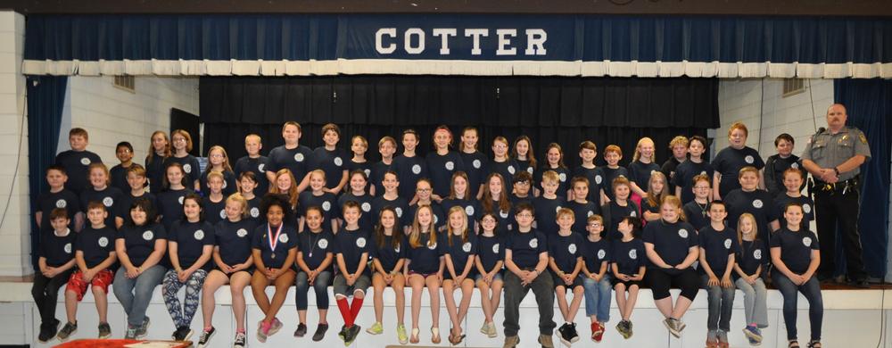 Over 60 5th grade students from the Cotter School District graduated from the Baxter County Sheriff’s Office Drug Prevention Program yesterday afternoon