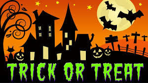 halloween graphic that says trick or treat