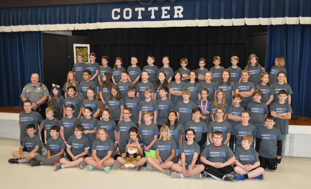 Students from the Cotter 5th grade participated in their (Drug Abuse Resistance Education) D.A.R.E. graduation yesterday afternoon. Family and friends were in attendance to help them celebrate.